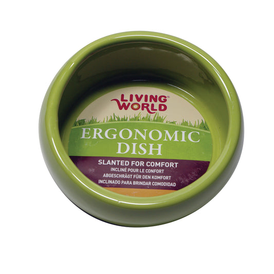Living World - Ergonomic Dish - Green/Ceramic