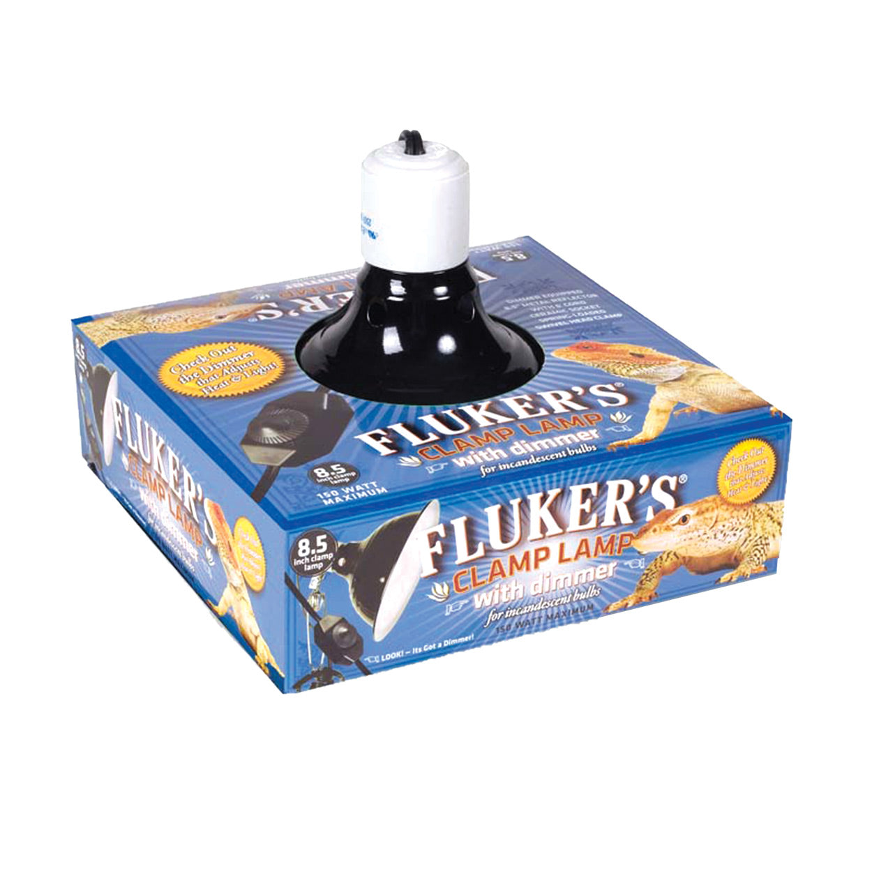 Fluker's Clamp Lamp with Dimmer - 8.5"