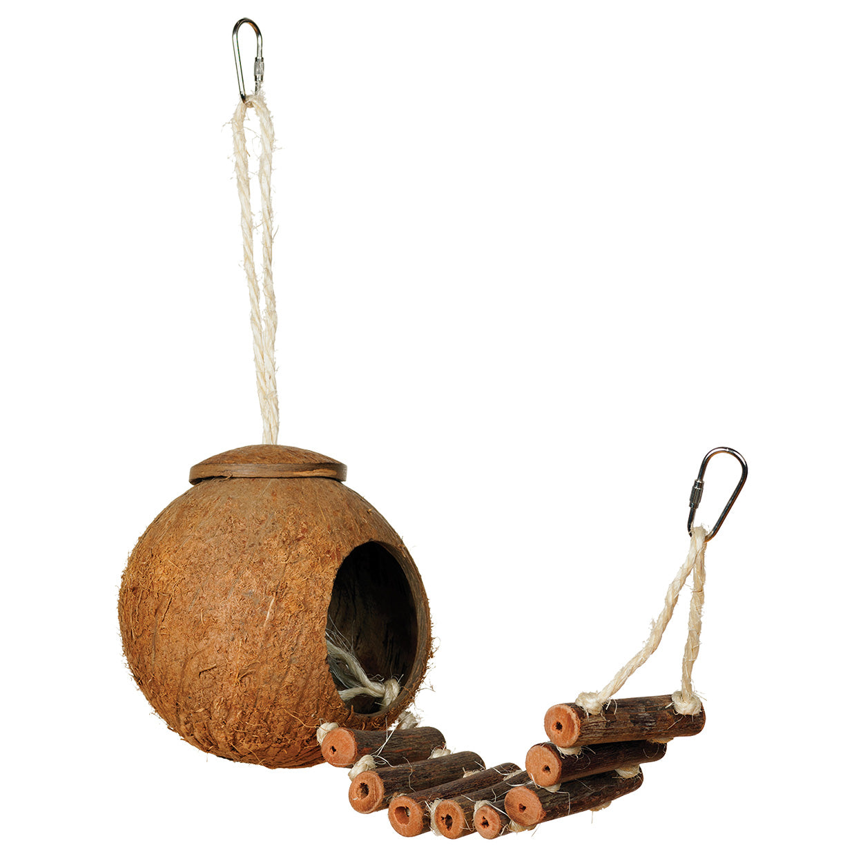 Prevue Hendryx Naturals - Coco Hideaway with Bird Ladder