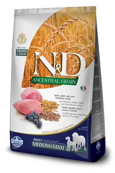 Farmina - N&D Dog - Medium & Maxi - Ancestral Lamb Blueberry