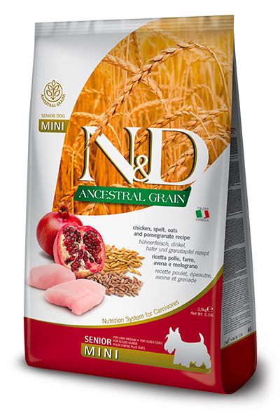 Farmina - Senior Mini Dog - Ancestral Grains - Chicken Pomegranate
