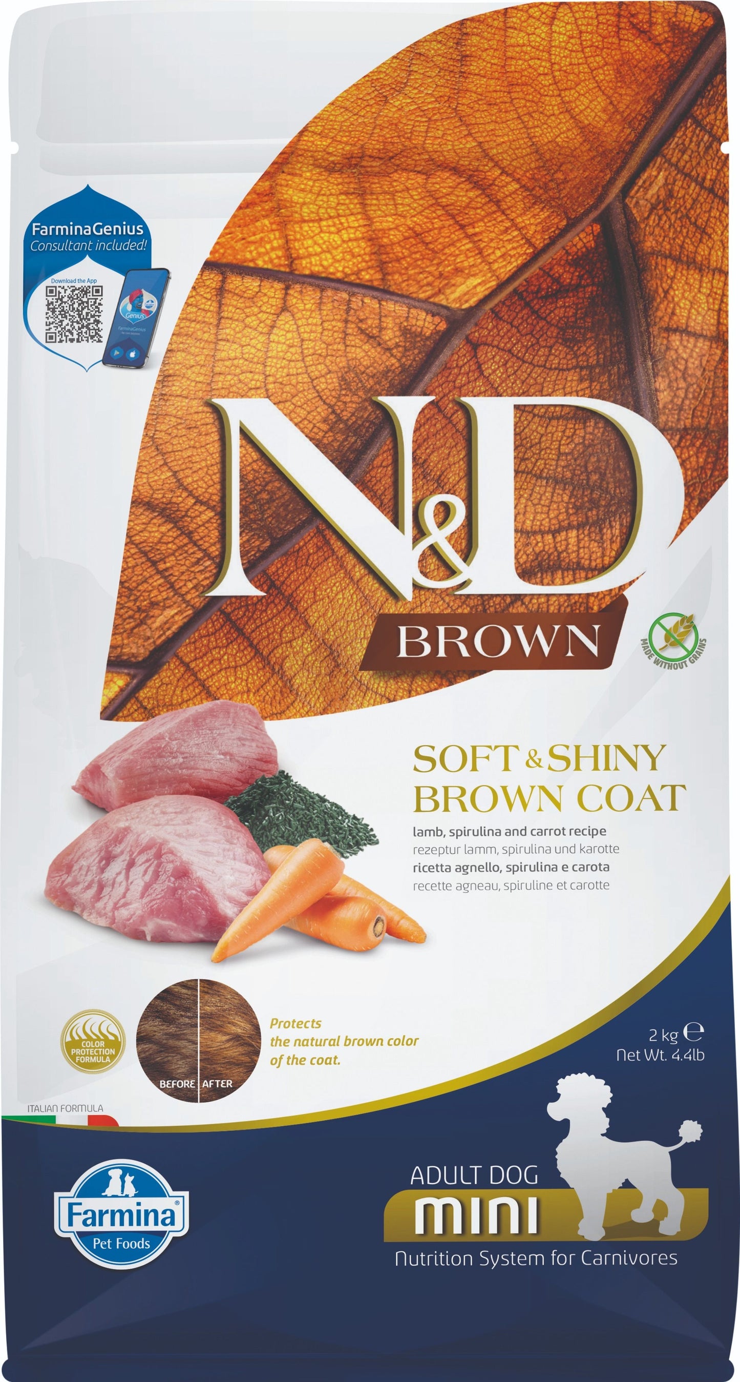 Farmina - Mini Dog - Brown Coat - Lamb, Carrot & Kelp Mini