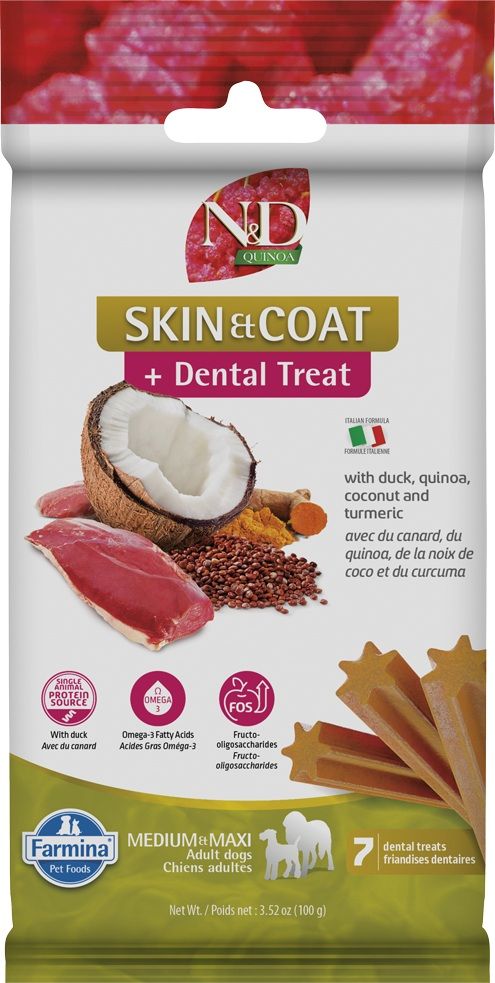 Farmina N&D - Dental Treat - Quinoa Skin & Coat Duck (Med/Max)