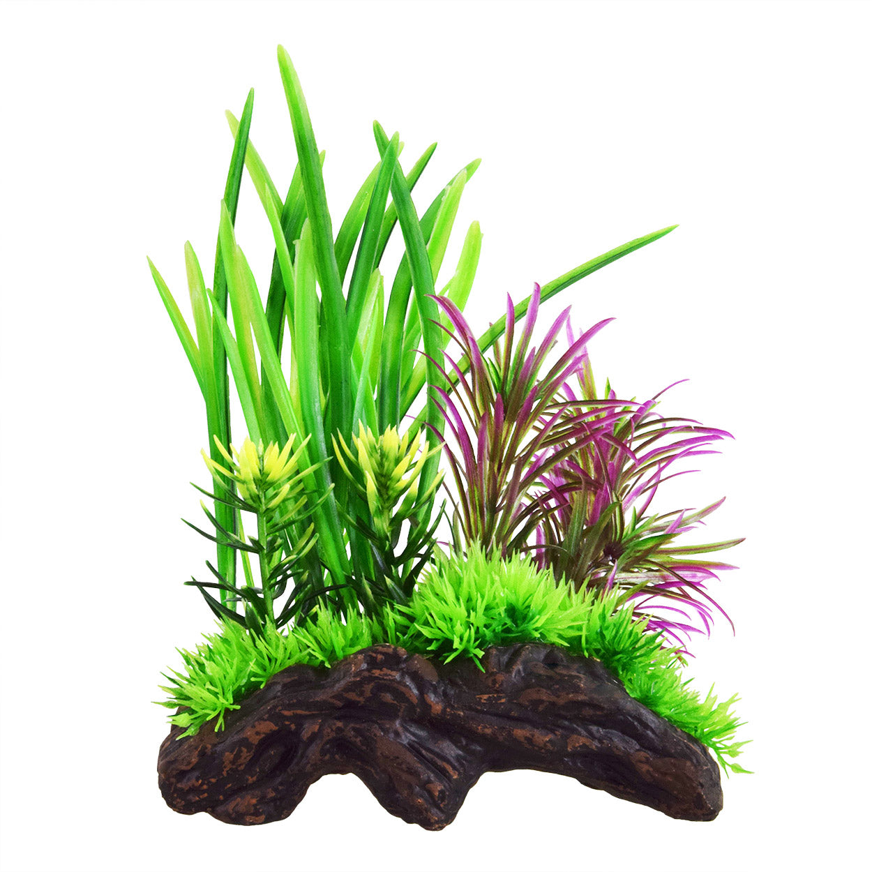 Underwater Treasures - Ceramic Driftwood with Plant