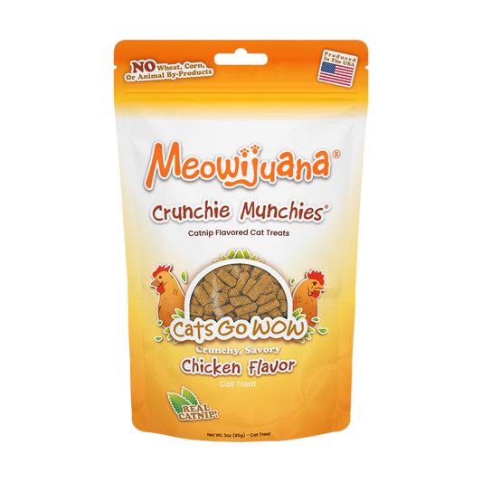 Meowijuana Crunchie Munchies Cat Treats with Catnip 3oz