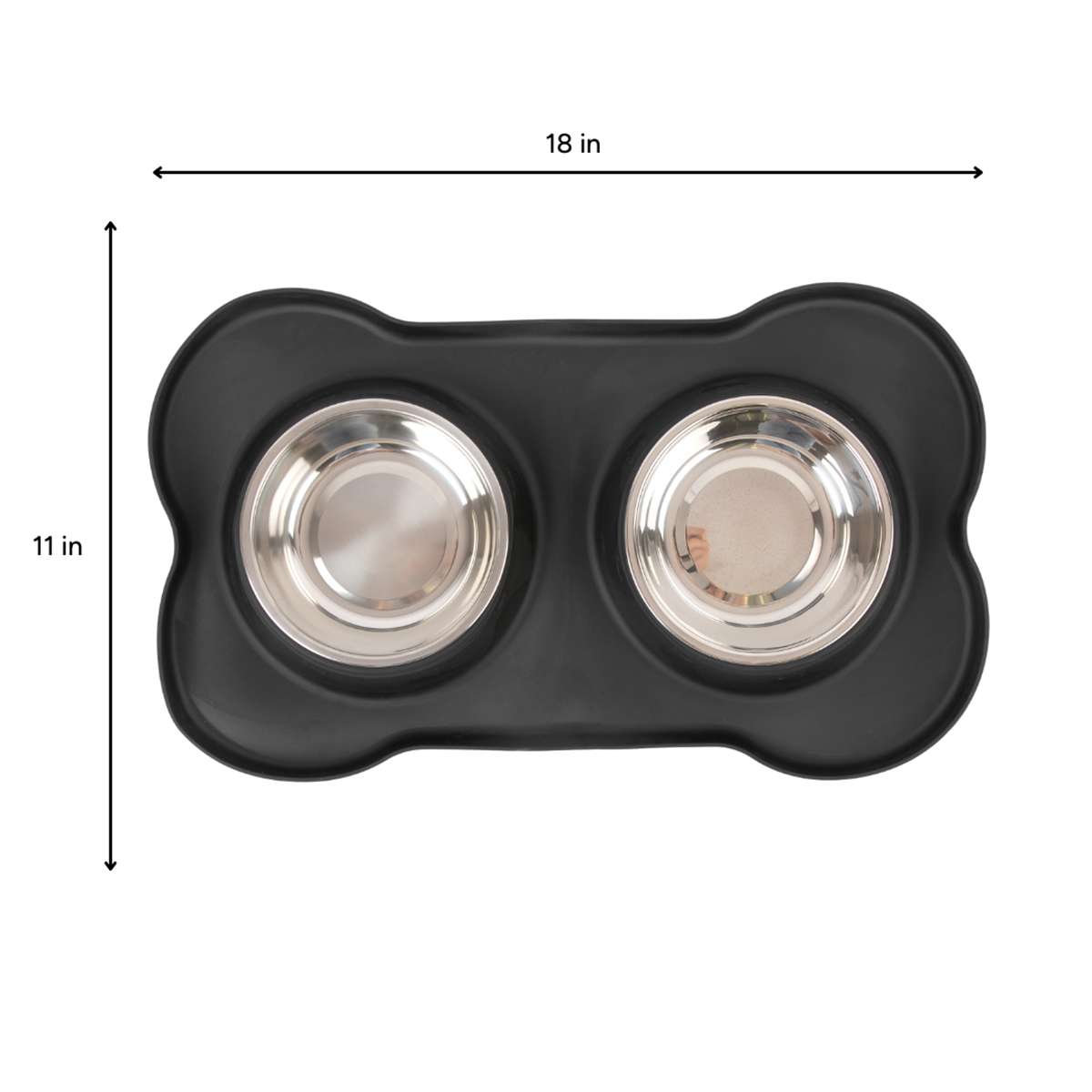 BROOKBRANDS - Non-Slip Silicone Stainless Bowl Set - Black
