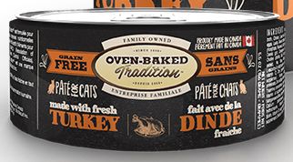 Oven Baked - Wet Cat Food - Grain Free Turkey, Chicken & Pork Pate