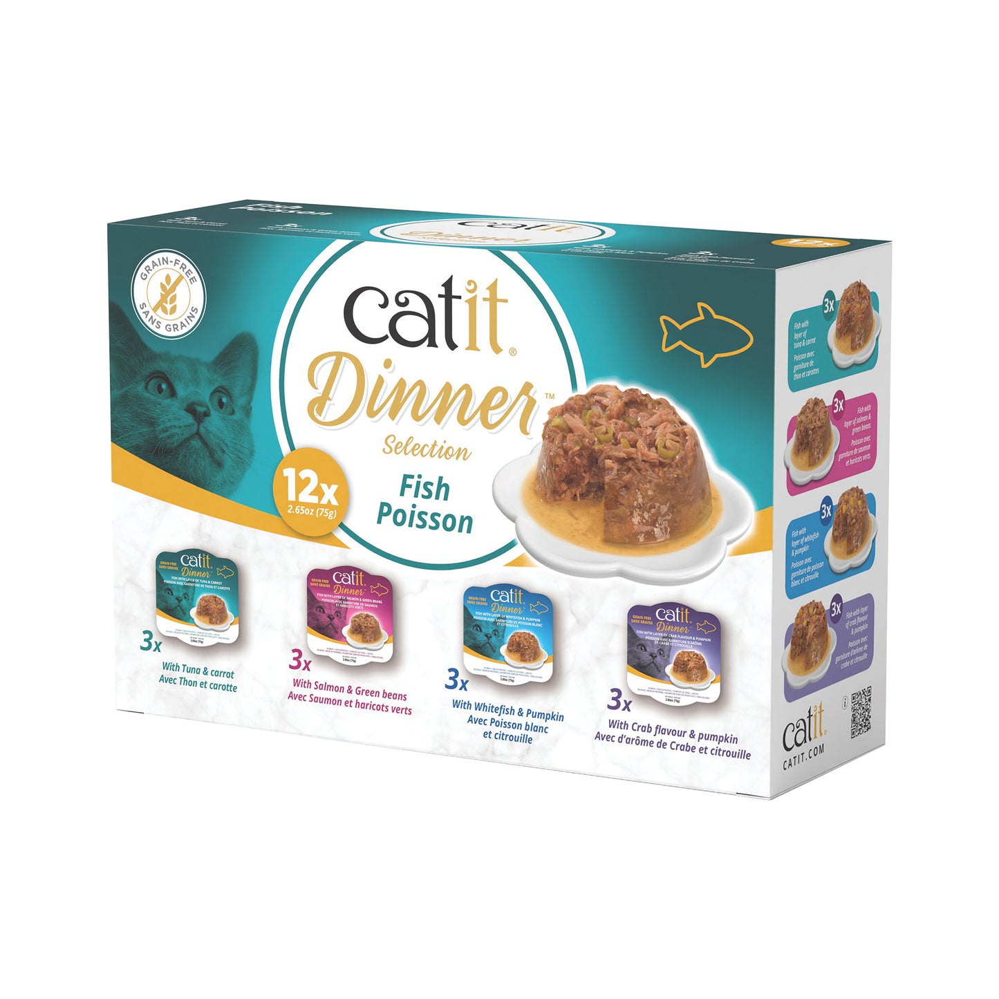 CATIT - Fish Dinner Multipack - 12 x 75g