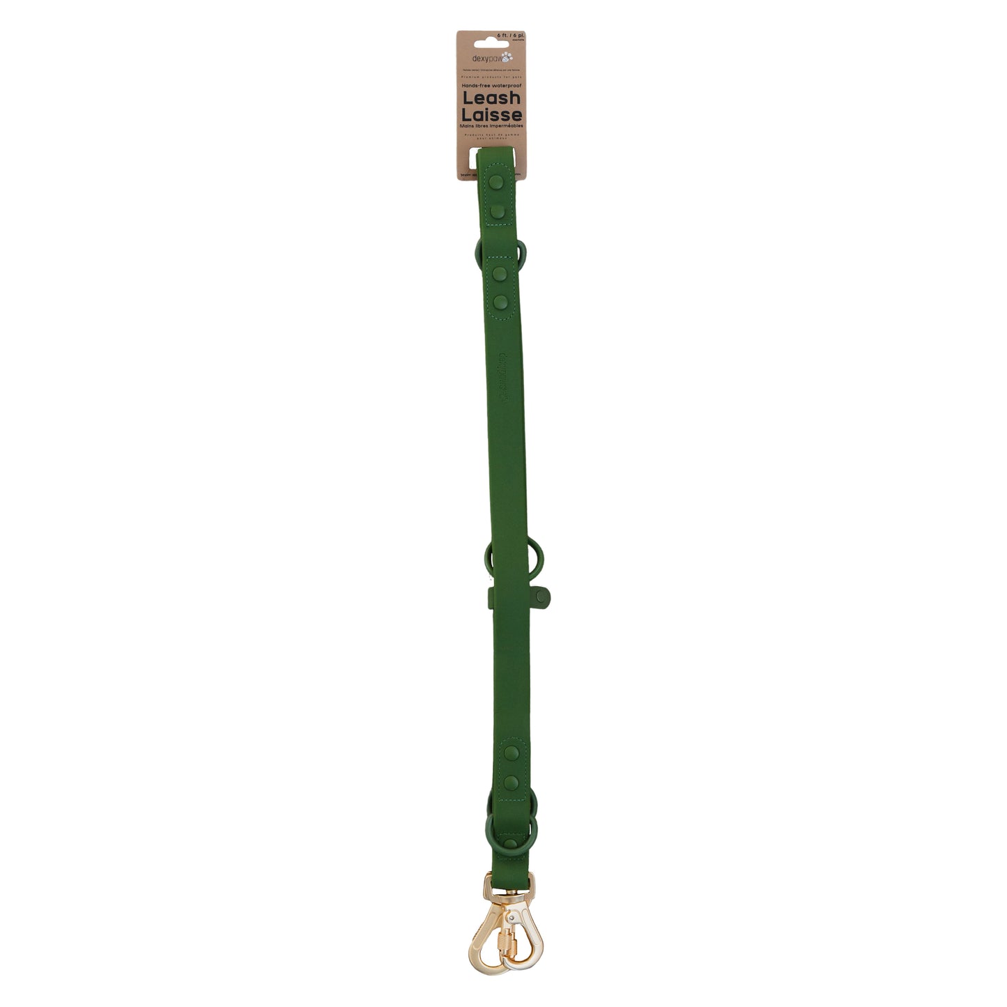 Dexypaws - Hands Free Waterproof Dog Leash - Green Camo