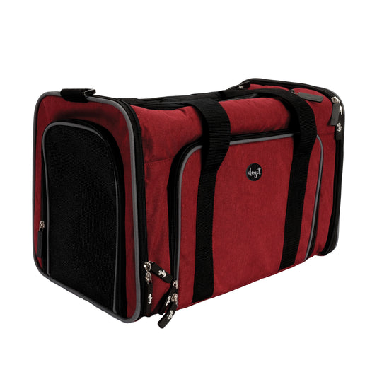 DOGIT -  Explorer - Soft Carrier Expandable Carry Bag - Burgundy