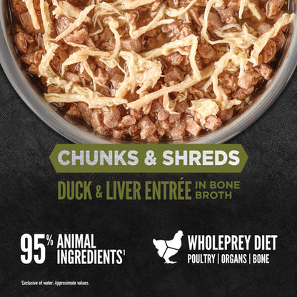Orijen - Duck & Liver  Chunks & Shreds for Cats