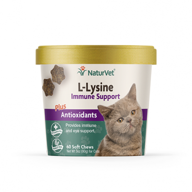 NATURVET® L-LYSINE IMMUNE SUPPORT FOR CATS (60 CT)