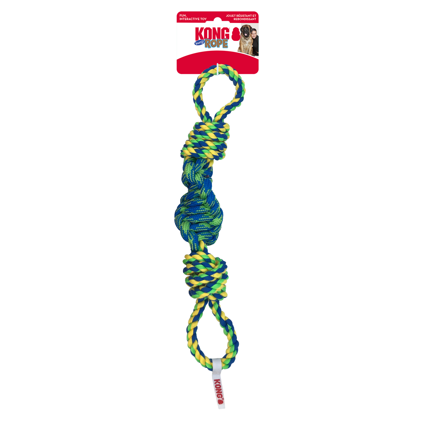 Kong Rope Bunji Assorted Colours Dog Toy