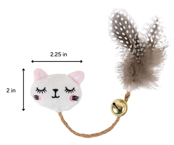 BrookBrand - White Cat Rope Bell