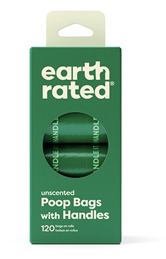 earth rated® Easy-Tie Handle Poop Bags on Refill Rolls Unscented (120ct)