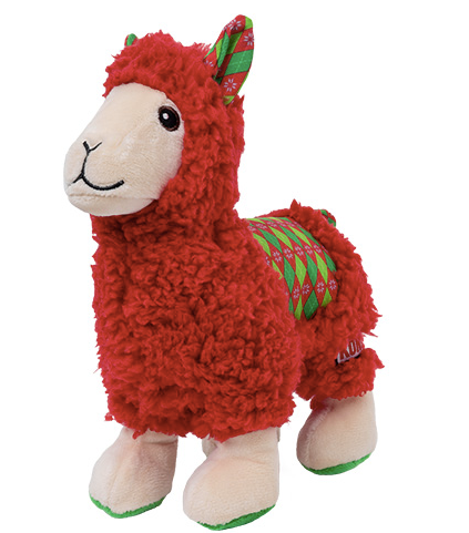Kong - HOLIDAY - Llama Red Medium Dog Toy