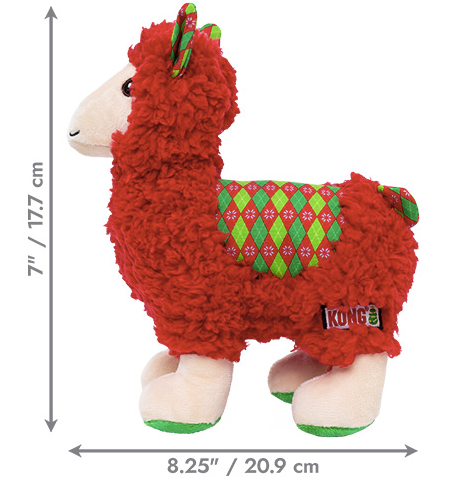 Kong - HOLIDAY - Llama Red Medium Dog Toy