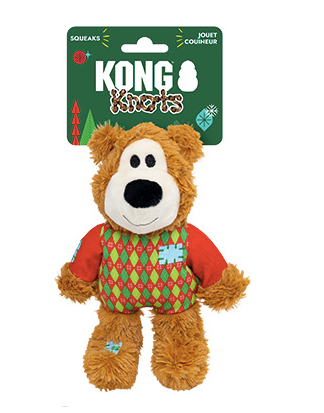 Kong - HOLIDAY - Wild Knots Sweater Bear Red