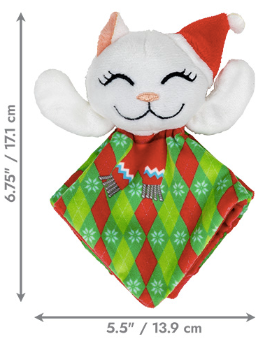 Kong - HOLIDAY - Crackles Santa Kitty Argyle