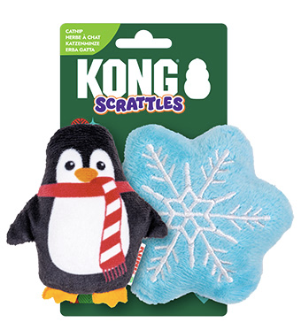 Kong - HOLIDAY - Scrattles Penguin & Snowflake