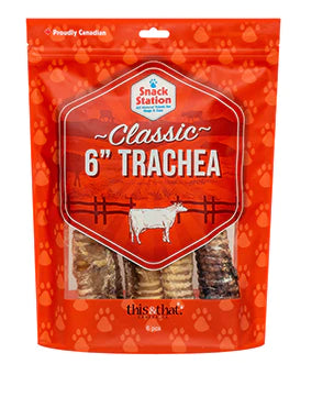 This & That Snack Station Beef Trachea Treats For Dogs 6Pcs