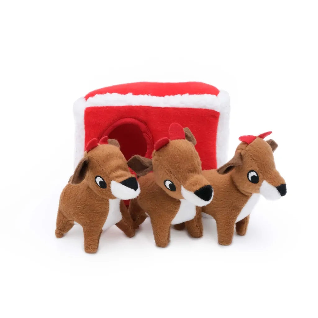 Zippy Paws - Holiday Burrrow - Reindeer Pen