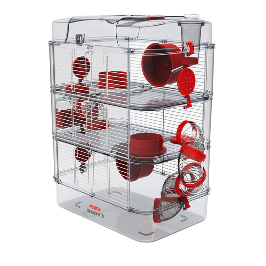 Rody3 - Trio Hamster Cage - Grenadine