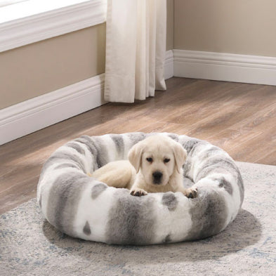 Best Friends By Sheri - Patterned Faux Fur Donut Pet Bed