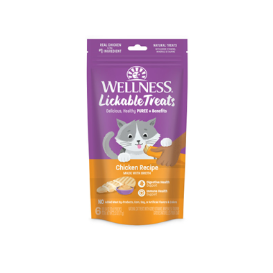 WELLNESS KITTLES GRAIN FREE  LICKABLE SOFT PUREE CAT TREATS 2.5OZ