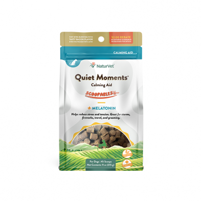 NaturVet Scoopables Quiet Moments Calming Aid + Melatonin Supplement - 45 scoops