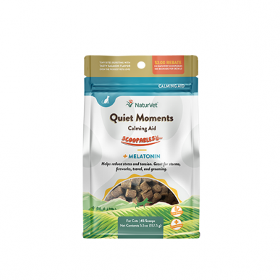 NaturVet Scoopables Quiet Moments Calming Aid + Melatonin Supplement - 45 scoops