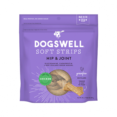 Dogswell Hip & Joint Soft Strips Chicken Recipe Treats For Dogs