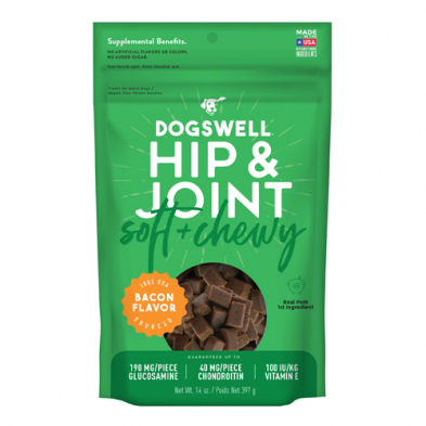 Dogswell Hip & Joint Soft + Chewy Bacon Flavour Treats For Dogs 14oz