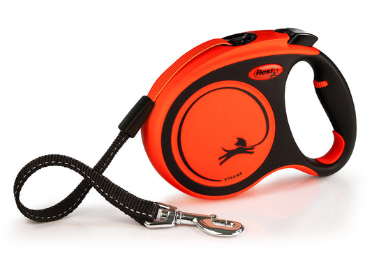 Flexi - Xtreme Orange & Black Tape Dog Leash