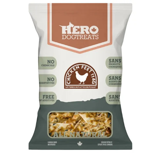 Hero - Chicken Feet Dog Treats 114g