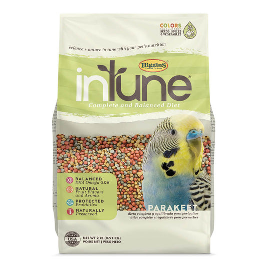 Higgins inTune Parakeet Complete & Balanced Diet 2lb