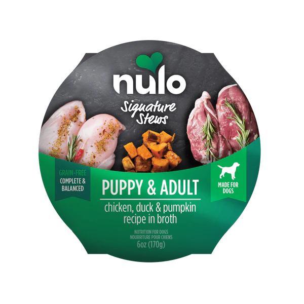 Nulo - Stews Grain-Free - Puppy & Adult Chicken, Duck, & Pumpkin in Broth