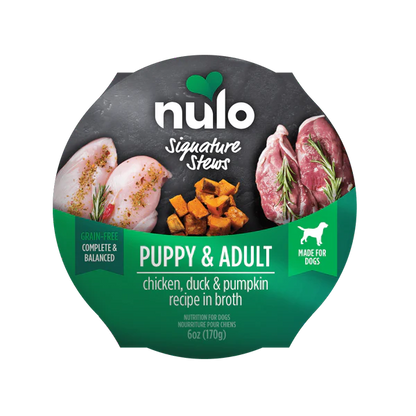 Nulo - Stews Grain-Free - Puppy & Adult Chicken, Duck, & Pumpkin in Broth