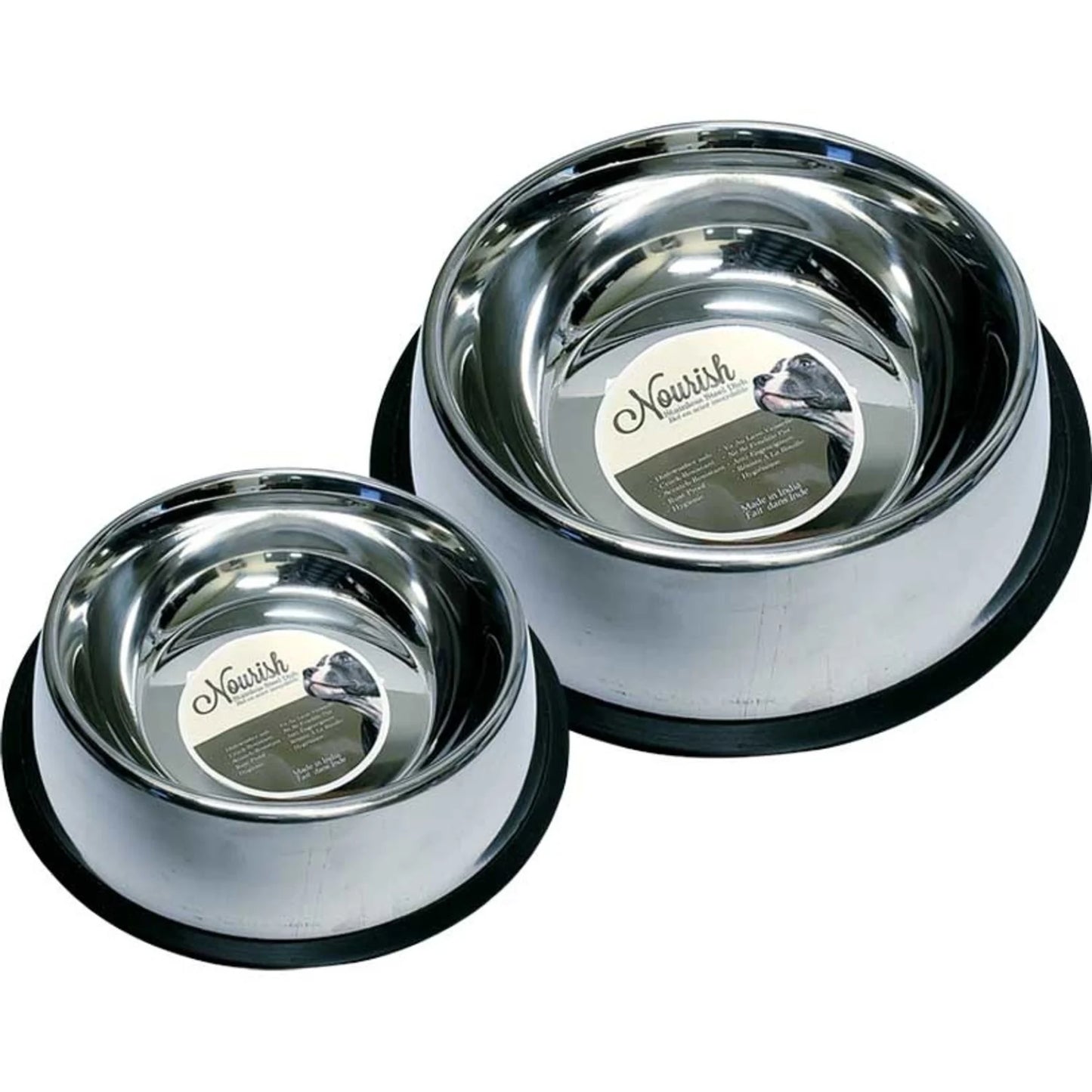 Nourish - Stainless Steel Non Tip Pet Bowl