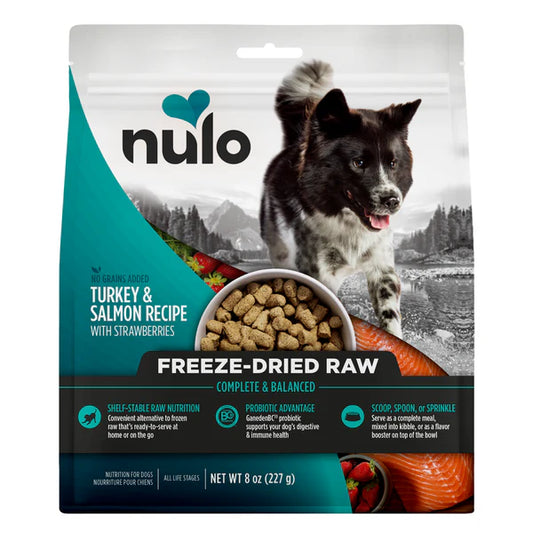 Nulo - No Grains Freeze-Dried - Raw Turkey & Salmon Recipe with Strawberries