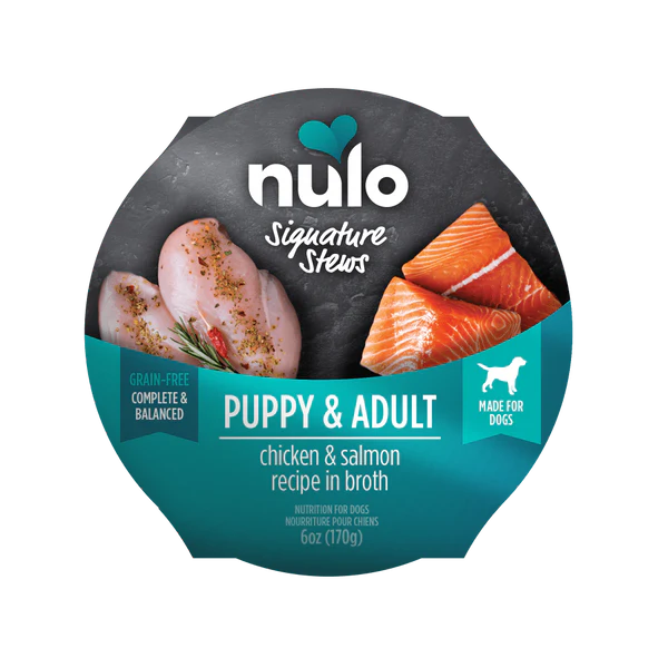 Nulo - Stews Grain-Free - Puppy & Adult Chicken & Salmon in Broth