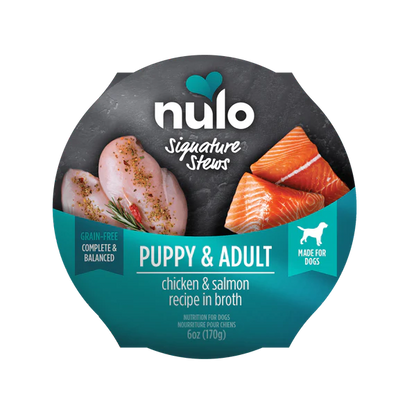 Nulo - Stews Grain-Free - Puppy & Adult Chicken & Salmon in Broth