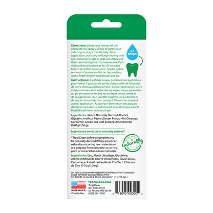 Tropiclean - Fresh Breath Oral Gel for Dogs - Peanut Butter