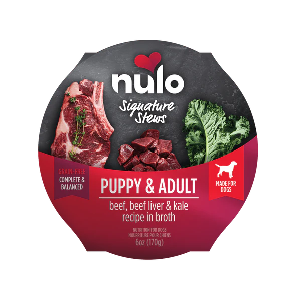 Nulo - Stews Grain-Free - Puppy & Adult Beef, Beef Liver, & Kale in Broth