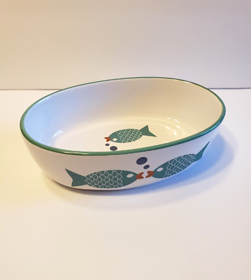 PetRageous - Bubble Fish Oval Cat Dish