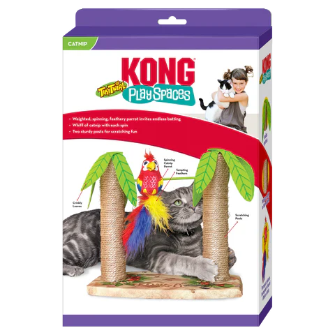 Kong Play Spaces Tiki Twirl Cat Toy Station