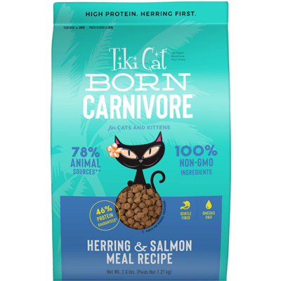 Tiki Cat - Born Carnivore Herring & Salmon Formula Dry Cat Food 11lbs