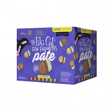 Tiki Cat - Fish Favorites Pate Mega Pack Wet Cat Food 24x2.8oz