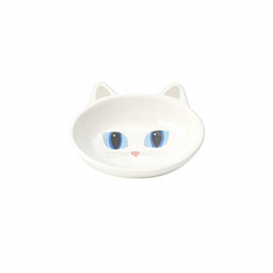 PetRageous - Frisky Kitty 5.5" Oval White Bowl