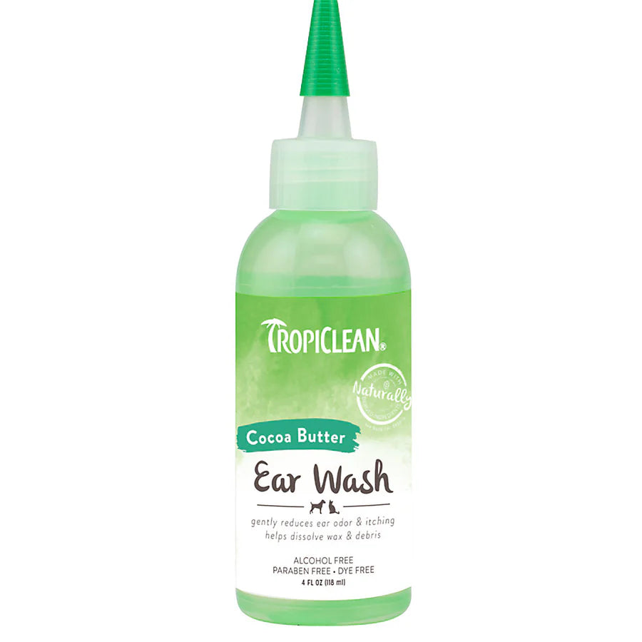 Tropiclean Ear Wash Cocoa Butter 4oz